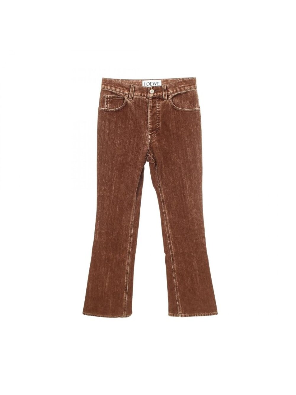 Loewe Denim Pants Washed Velour Button Fly Cotton